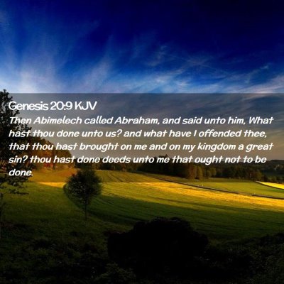 Genesis 20:9 KJV Free Bible Images