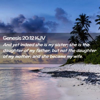 Genesis 20:12 KJV Free Bible Images