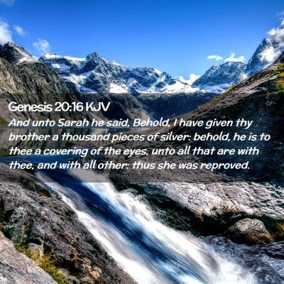 Genesis 20:16 KJV Free Bible Images