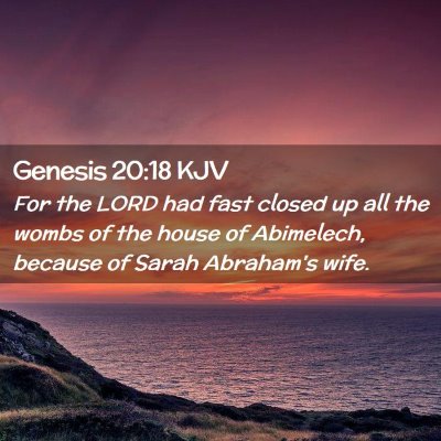 Genesis 20:18 KJV Free Bible Images