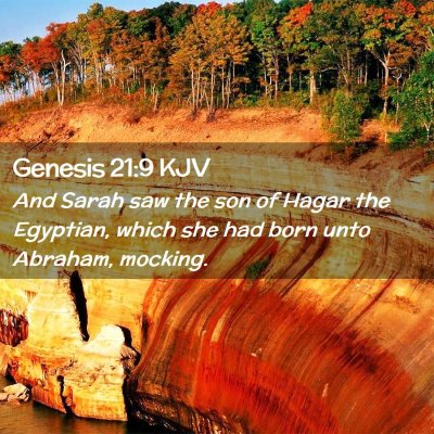 Genesis 21:9 KJV Free Bible Images