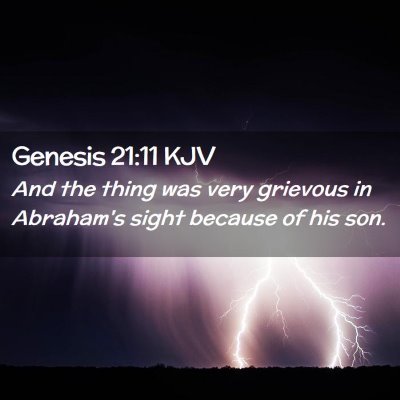 Genesis 21:11 KJV Free Bible Images