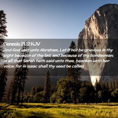 Genesis 21:12 KJV Free Bible Images