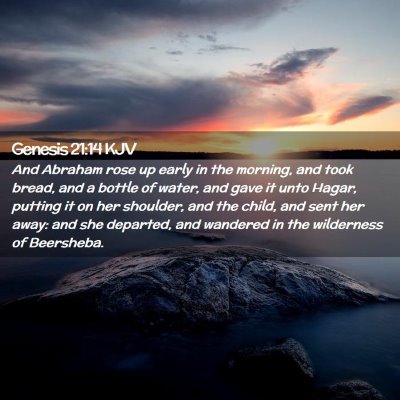 Genesis 21:14 KJV Free Bible Images