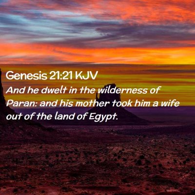 Genesis 21:21 KJV Free Bible Images