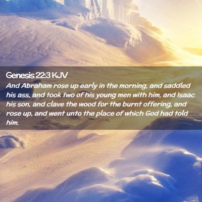 Genesis 22:3 KJV Free Bible Images