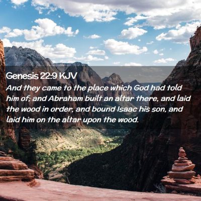 Genesis 22:9 KJV Free Bible Images