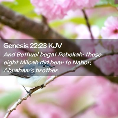 Genesis 22:23 KJV Free Bible Images