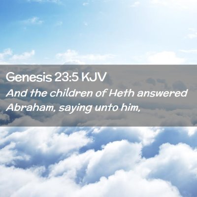 Genesis 23:5 KJV Free Bible Images