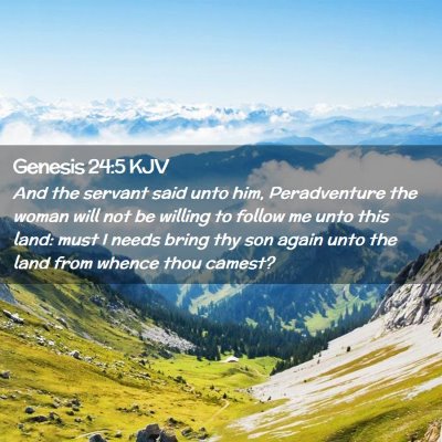 Genesis 24:5 KJV Free Bible Images