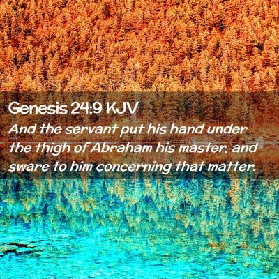 Genesis 24:9 KJV Free Bible Images