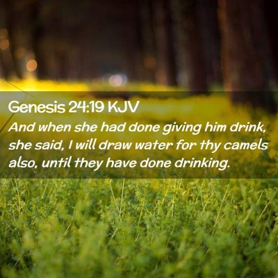 Genesis 24:19 KJV Free Bible Images