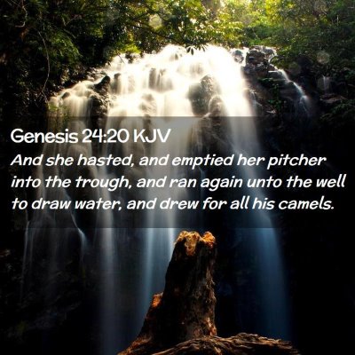 Genesis 24:20 KJV Free Bible Images