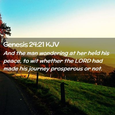 Genesis 24:21 KJV Free Bible Images