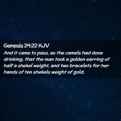 Genesis 24:22 KJV Free Bible Images