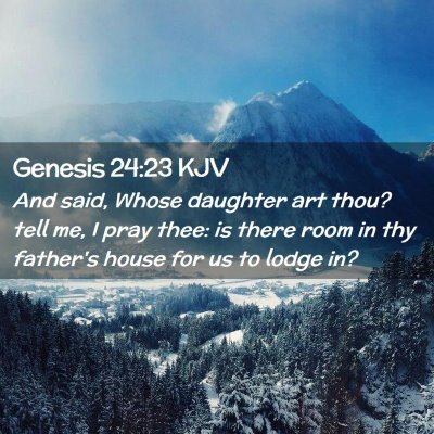 Genesis 24:23 KJV Free Bible Images