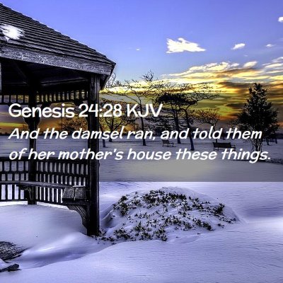 Genesis 24:28 KJV Free Bible Images