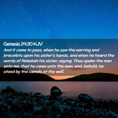 Genesis 24:30 KJV Free Bible Images