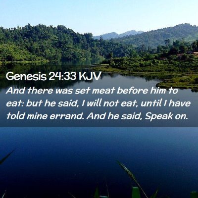 Genesis 24:33 KJV Free Bible Images