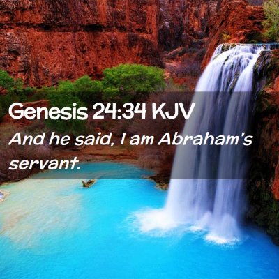 Genesis 24:34 KJV Free Bible Images