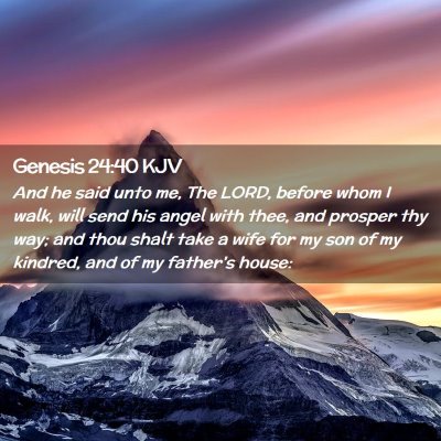 Genesis 24:40 KJV Free Bible Images