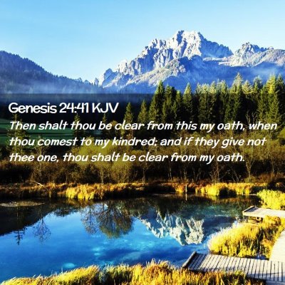 Genesis 24:41 KJV Free Bible Images