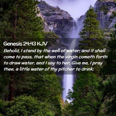 Genesis 24:43 KJV Free Bible Images