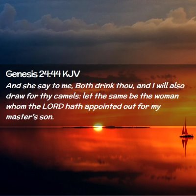 Genesis 24:44 KJV Free Bible Images