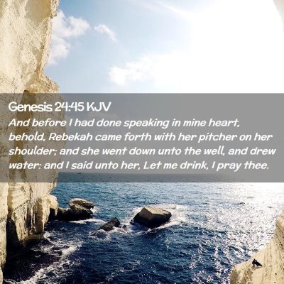 Genesis 24:45 KJV Free Bible Images