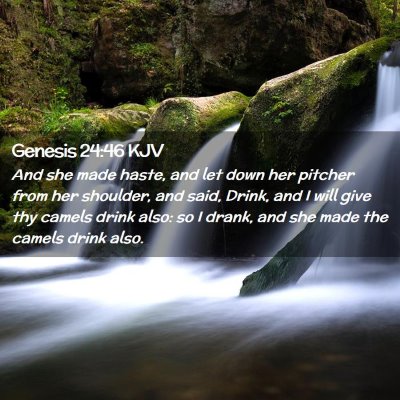 Genesis 24:46 KJV Free Bible Images