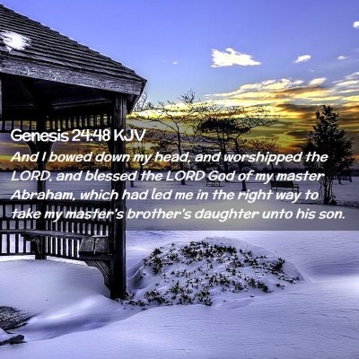 Genesis 24:48 KJV Free Bible Images