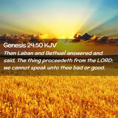 Genesis 24:50 KJV Free Bible Images