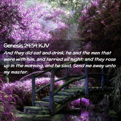 Genesis 24:54 KJV Free Bible Images