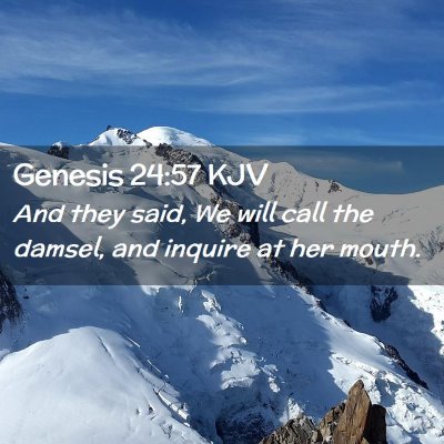 Genesis 24:57 KJV Free Bible Images