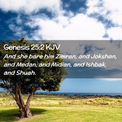 Genesis 25:2 KJV Free Bible Images