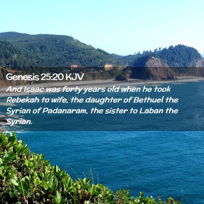 Genesis 25:20 KJV Free Bible Images