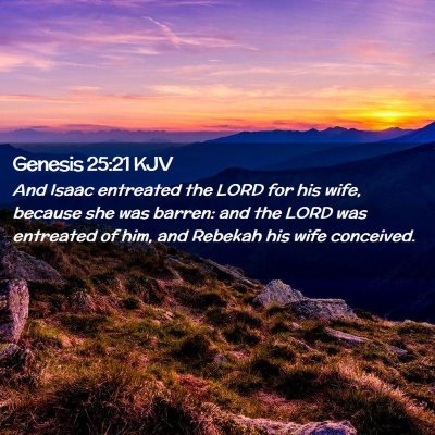 Genesis 25:21 KJV Free Bible Images