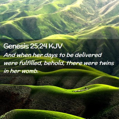 Genesis 25:24 KJV Free Bible Images