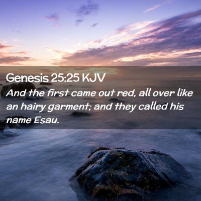 Genesis 25:25 KJV Free Bible Images