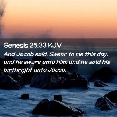 Genesis 25:33 KJV Free Bible Images