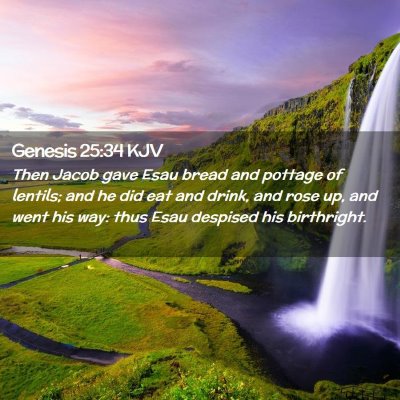 Genesis 25:34 KJV Free Bible Images