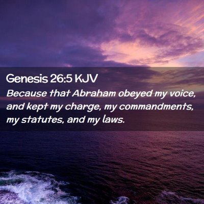 Genesis 26:5 KJV Free Bible Images