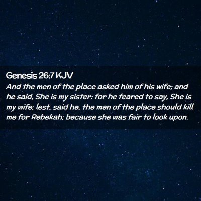 Genesis 26:7 KJV Free Bible Images