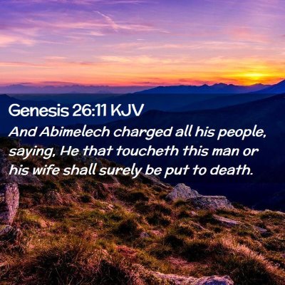 Genesis 26:11 KJV Free Bible Images