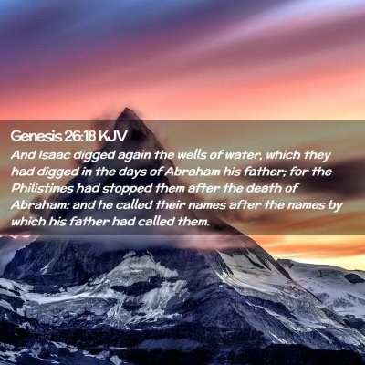 Genesis 26:18 KJV Free Bible Images