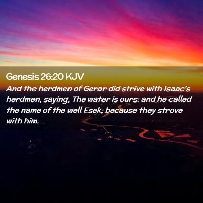 Genesis 26:20 KJV Free Bible Images