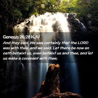 Genesis 26:28 KJV Free Bible Images