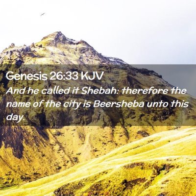 Genesis 26:33 KJV Free Bible Images