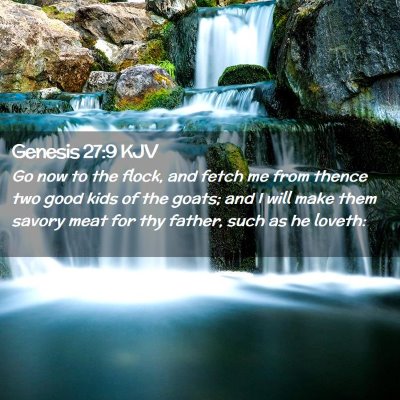 Genesis 27:9 KJV Free Bible Images