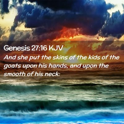 Genesis 27:16 KJV Free Bible Images